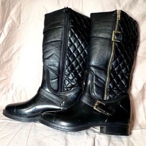 Ball Band - Black Quilted Sandy Waterproof Rain Boot - women 7 - $45